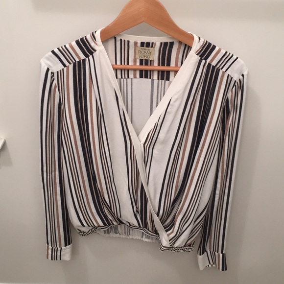 Torn by Robby Kobo stripe blouse! - Picture 2 of 4